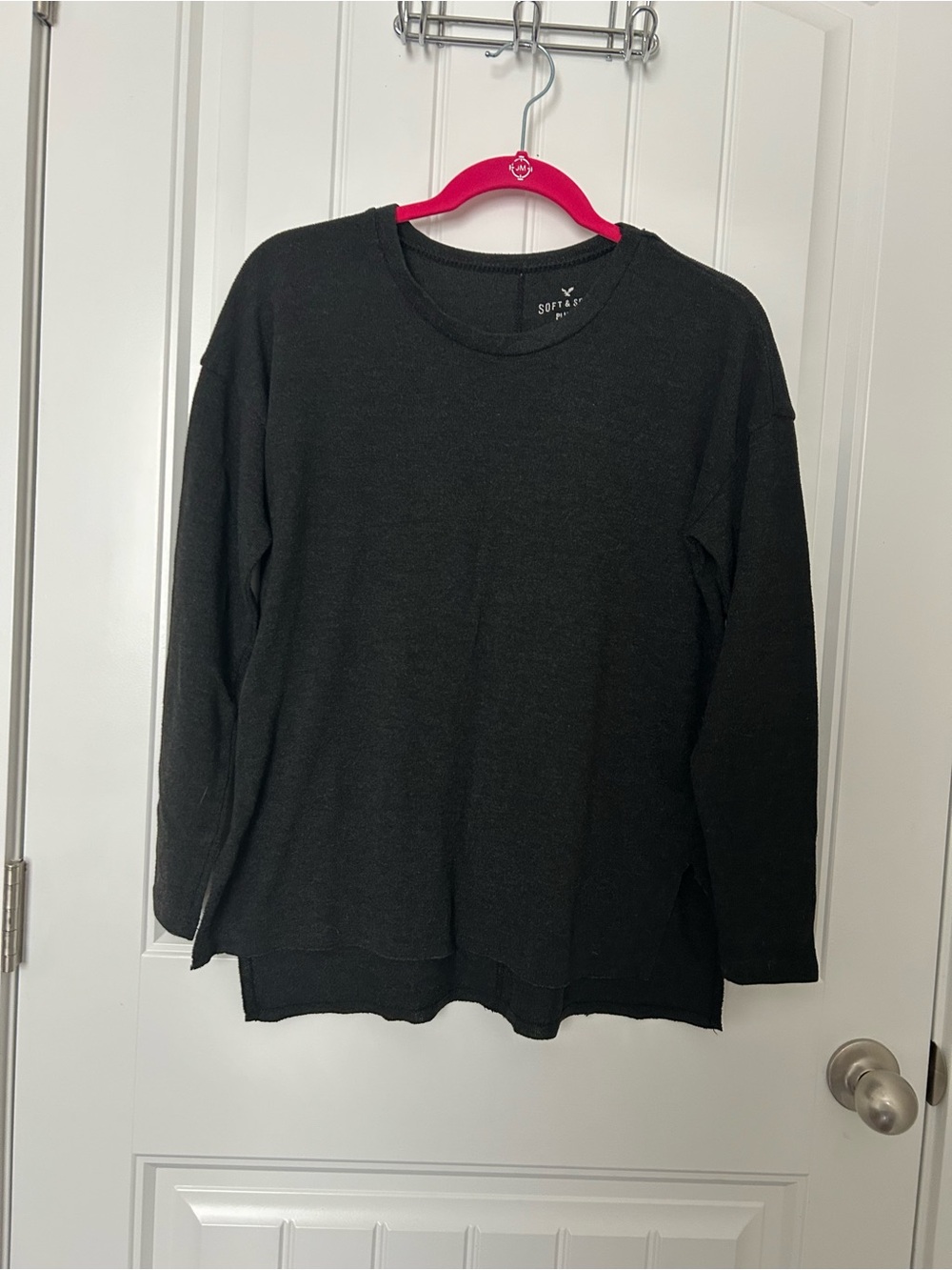 American Eagle Outfitters Black Knit Long Sleeve Top